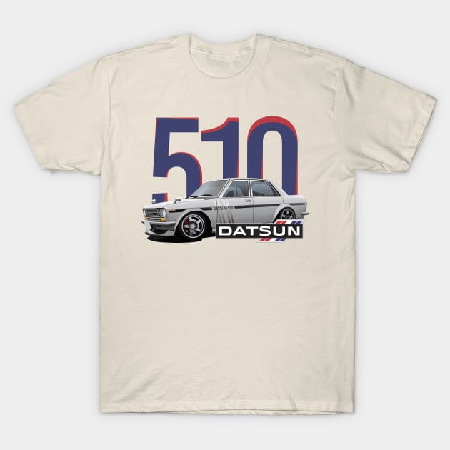 Classic Car - Datsun 510 T-Shirt by Ajie Negara